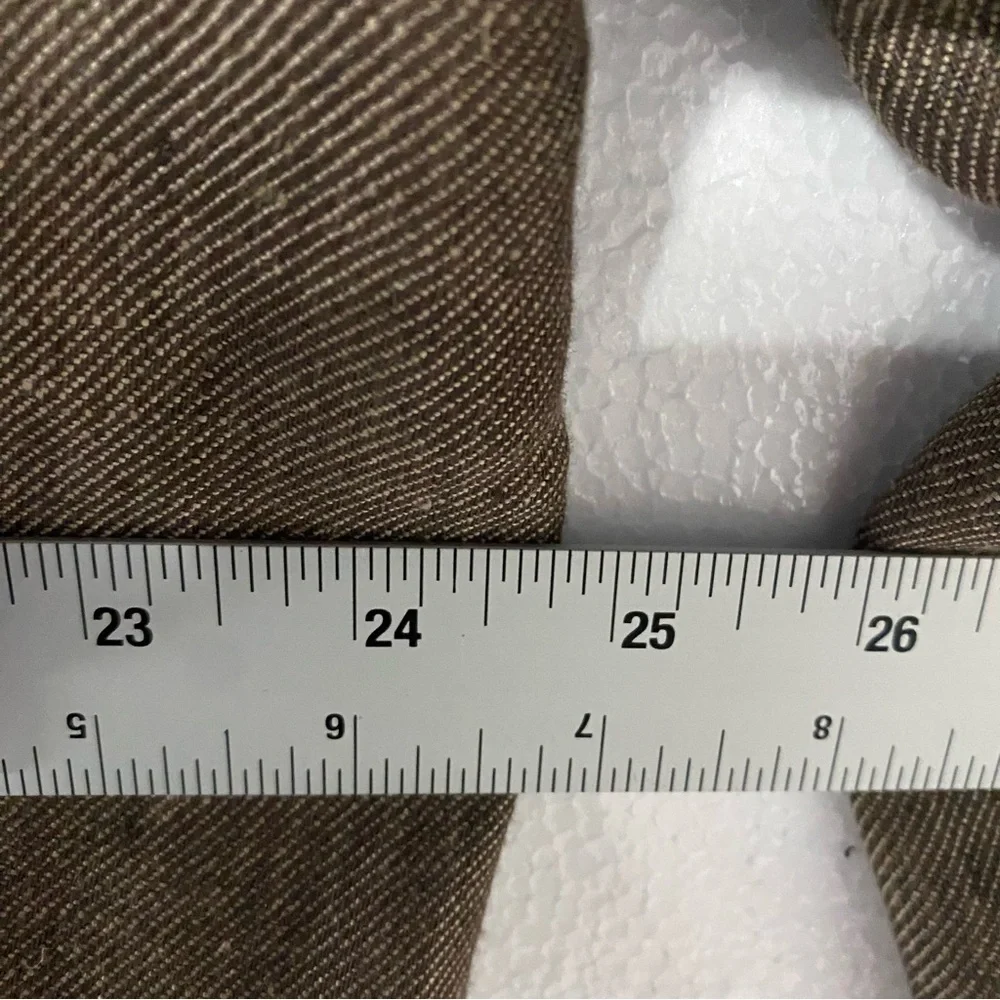 Talbots For Men Blazer Sport Jacket L Brown 100% Linen 3 Button Business Casual
